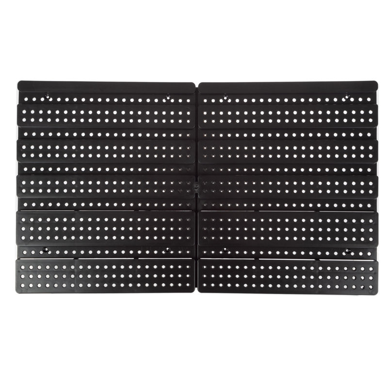 Black Wall-Mounted 30-Compartment Plastic Storage Bin Organizer