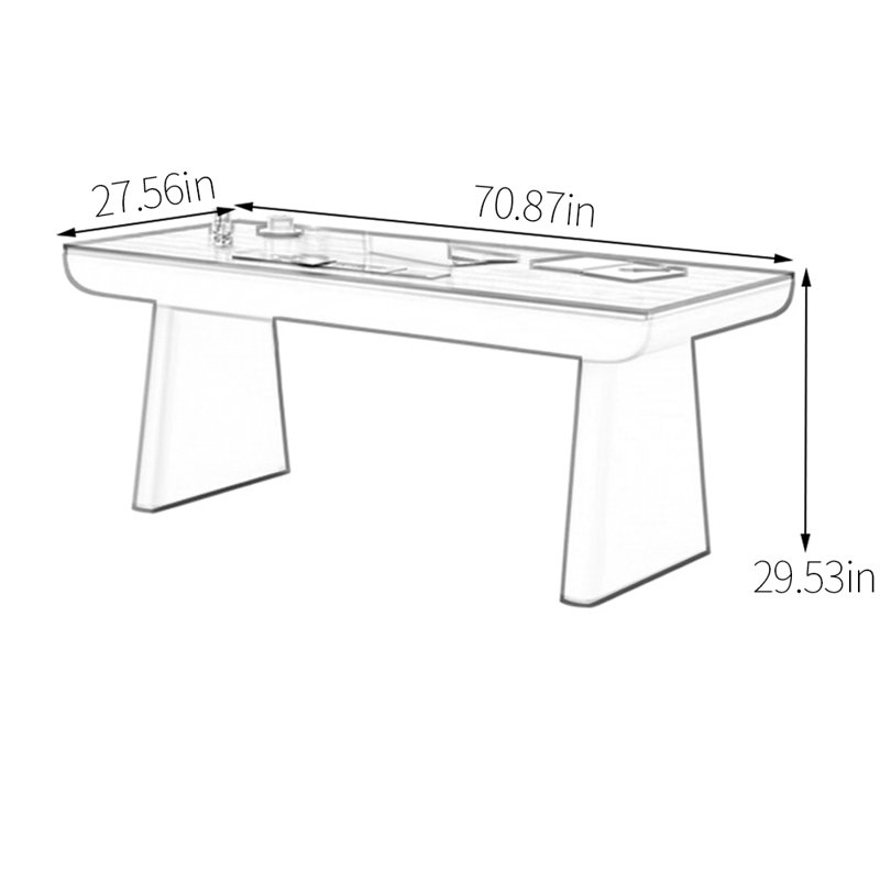 Kreiner, 29.53" H x 70.87" W x 27.56" D, Brown