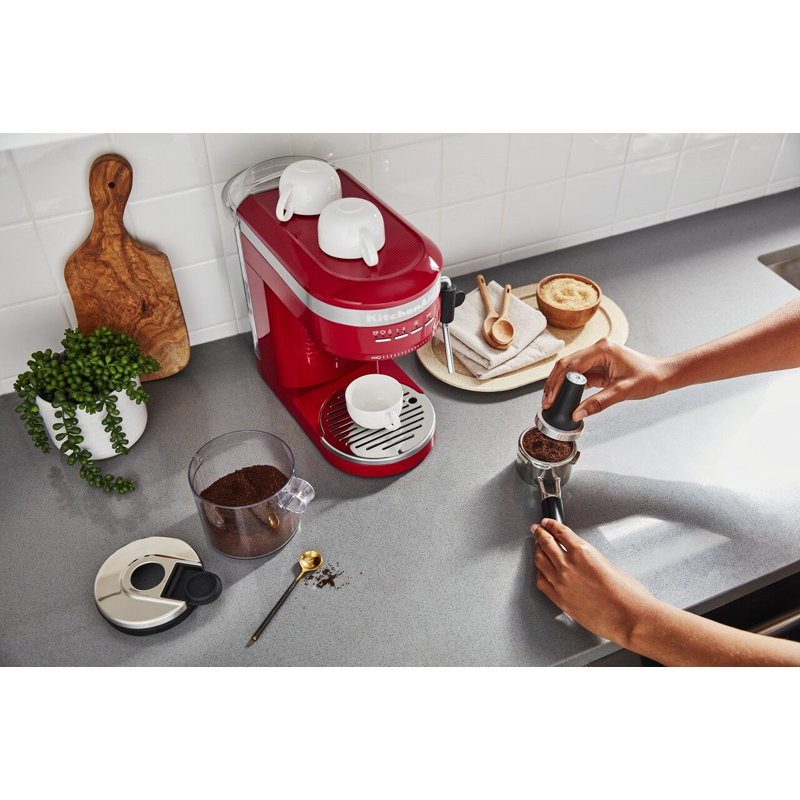 KitchenAid® Metal Semi-Automatic Espresso Machine, Empire Red