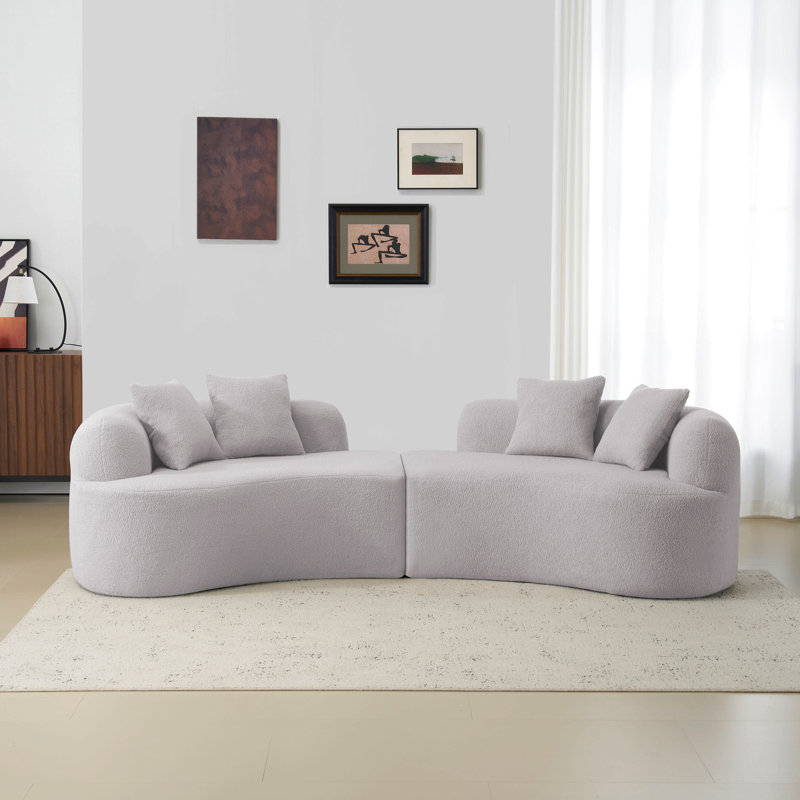 Canapé courbé 106,7 po, Gris