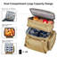 Grand sac à lunch isotherme 24L pour hommes, fourre-tout à deux compartiments pour le travail et le camping