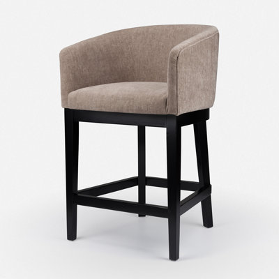 Upholstered Wooden Frame Bar Stool