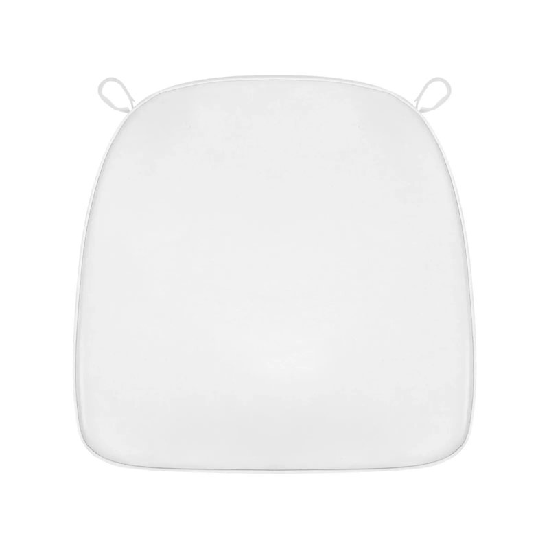 2" Thick Chiavari Chair Pad with hook & loop fastener Straps by Chivari, White