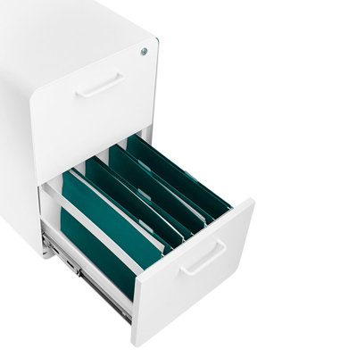 Classeur blanc 2 tiroirs Stow