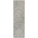 Pure Angles Outdoor Hand Tufted Abstract Area Rug in Gray/Ivory