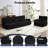 1+3 Piece Convertible Sofa Bed Set - Reclining & Sectional With 6-way Adjustable Backrests, Tufted Corded Fabric, Storage Pockets - Space-saving Living Room Solution-862306880