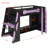 Modern Two-tone Loft Bed With Computer Desk, Rgb Lights, Entertainment Center And Storage Shelves-676133799-682580882