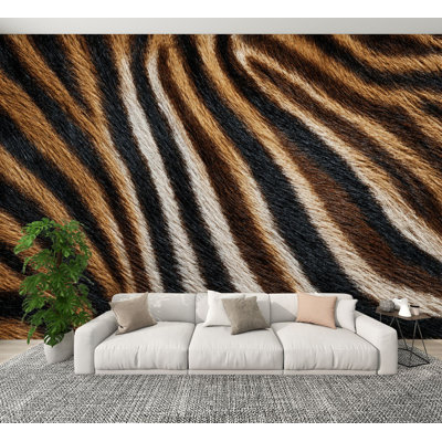 Peel and Stick Wallpaper seamless zebra print hand drawn Wall Murals 69"H x 96"W Removable PVC Wall Paper Self-Adhesive Wall Decor for Bedroom Living Room Home Office