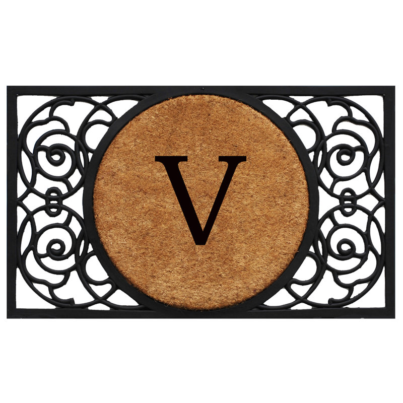 Cermenho Non-Slip Outdoor Doormat, V, Rectangle 22" x 36"