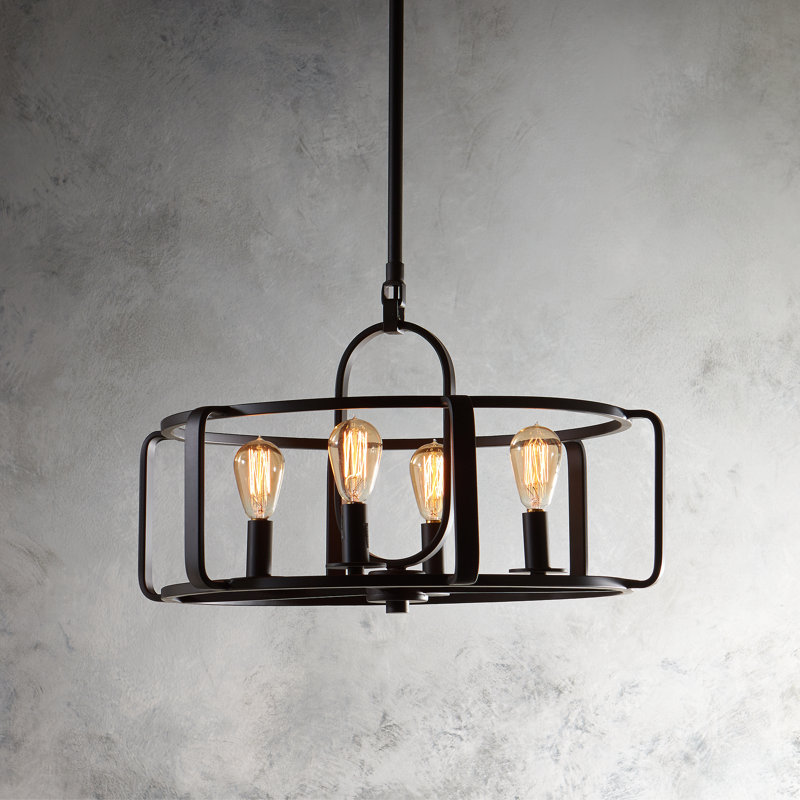 Lustre géométrique à 4 lumières Gibby