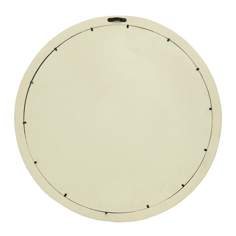Miroir en bois de manguier de couleur crème - Rehaussez votre décoration intérieure, Crème, 20,31 po x 20,16 po