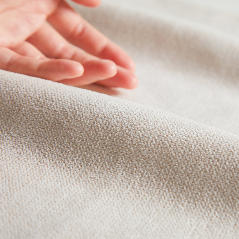 Housse de coussin carré en chenille, 18" x 18", Blanc cassé