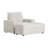 42'' Faux Rabbit Fur Chaise Lounge, Convertible Sofa Bed with Storage Ottoman, Armrest Storage & Cup Holders - Indoor Upholstered Sleeper Chair for Living Room/Bedroom, Plush Deep Seat Reading Couch, Beige-1549275243