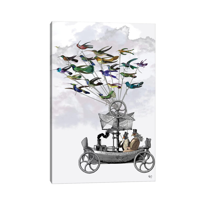 Bird Boat by Fab Funky - Wrapped Canvas Gallery-Wrapped Canvas Giclée, 101.6 cm H x 66.04 cm W x 3.175 cm D