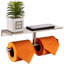 Porte-papier hygiénique double rouleau avec tablette, fabrication, distributeur de papier hygiénique de style hôtel, antirouille et durable-136463274-136463273