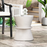 Jacqueline Round Concrete Outdoor Side Table