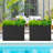 Large Rectangular Planter - Metal Rectangular Planter Box with Drainage Holes for Indoor and Outdoor Use-743315942-743315943