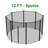 Freeport Park Encinal Replacement Trampoline Safety Net Enclosure Surround Netting 12FT - 8 Pole