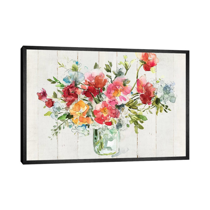 My Summer Garden I by Carol Robinson - Print on Canvas, Black Framed, 101.6 cm H x 66.04 cm W