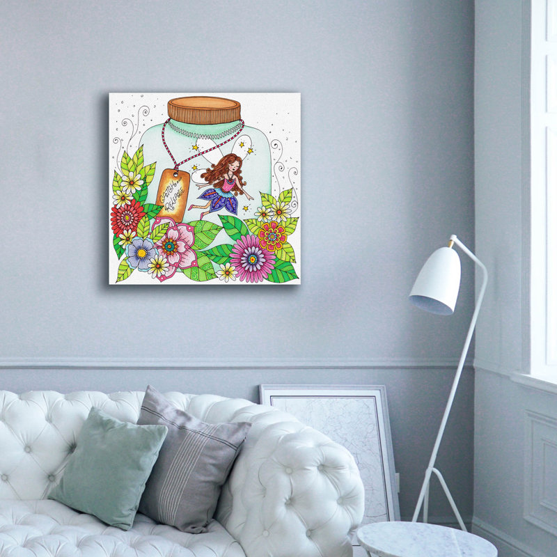 «I Believe 12» par Hello Angel, art mural sur toile, H 37 po x l 37 po x P 1,5 po