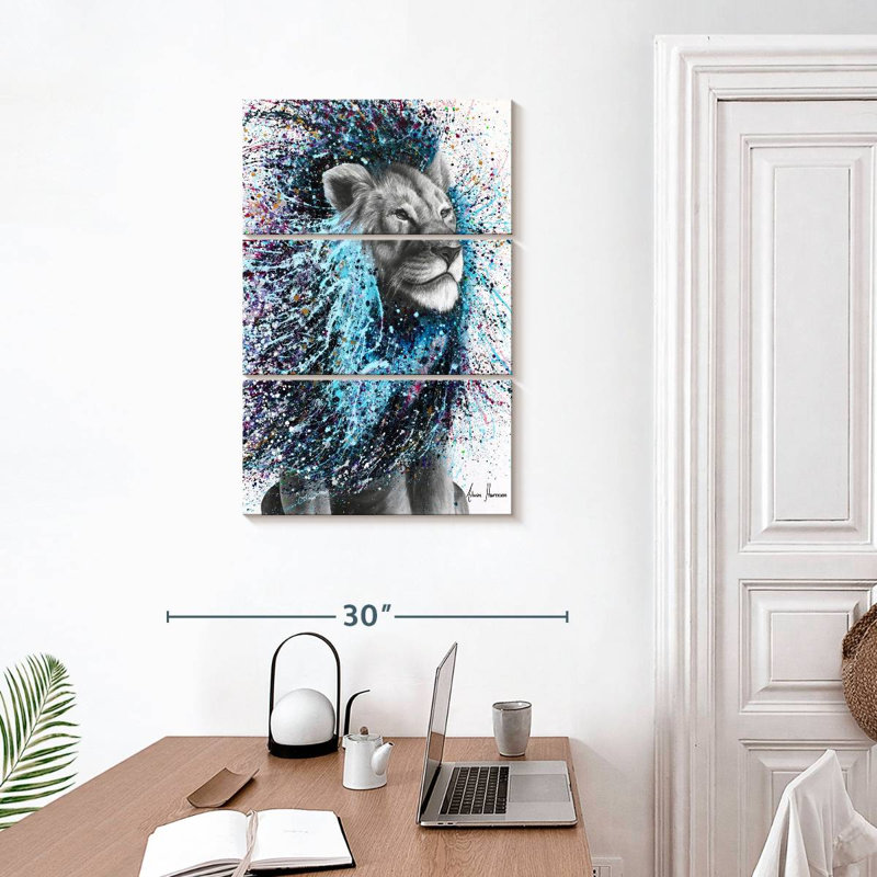 Brampt rêve d'un lion, H 32 po x l 20 po
