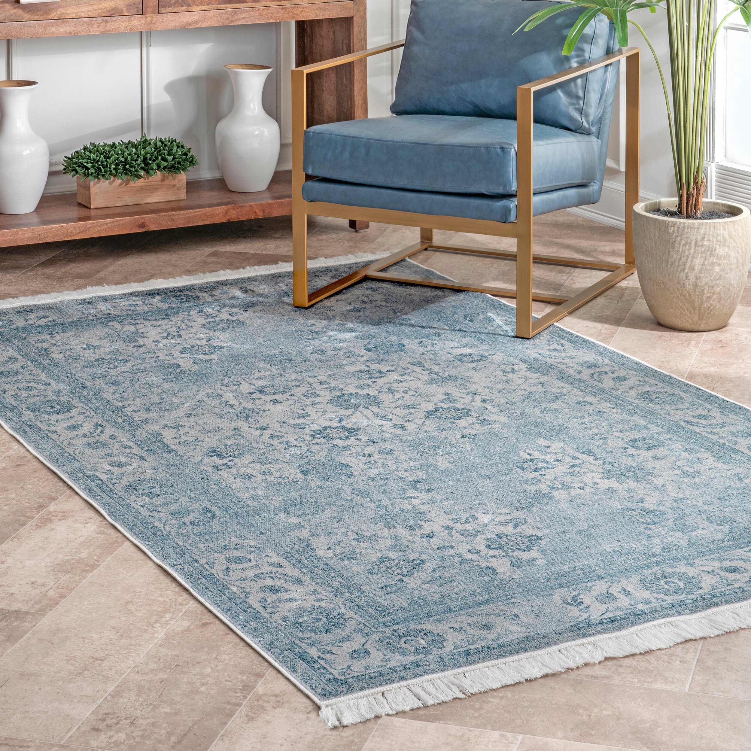 Tonya - Green, Hand-Tufted Wool & Viscose Soft Area Rug Carpet