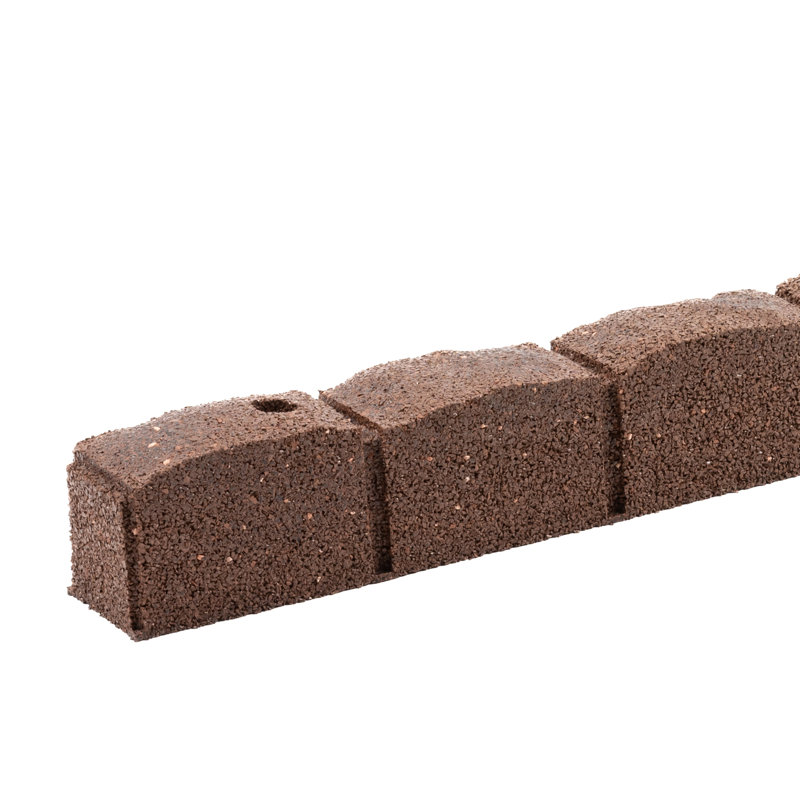 ROMAN BORDERS 9cm H x 120cm W Composite Lawn Edging, Brown