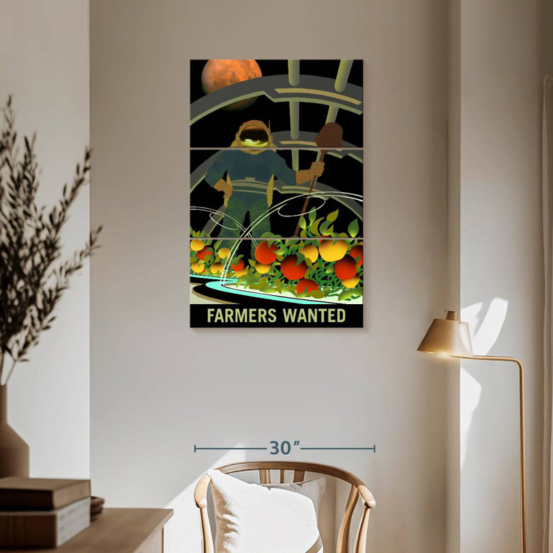 Oberle Mars Explorers Wanted Poster V, 57" H x 36" W