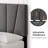 King Size Bed Frame With Adjustable Headboard And 4 Storage Drawers, Soft Upholstered Platform Bed Frames With Wooden Slats Support, No Box Spring Needed, Dark Grey