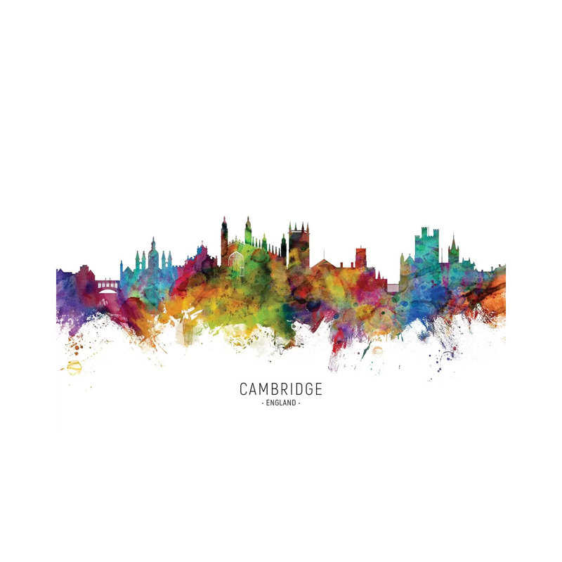 Cambridge England Skyline by Michael Tompsett - Wrapped Canvas Print, 20.32 cm H x 30.48 cm W