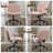Cross-Leg Chair With Flip-Up Armrests, Cross-Leg Office Chair With Casters, Wide Seat Swivel Chair, Adjustable Makeup Chair, Suitable For Home And Office Use, Pink-710707956