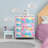 Sorbus Dresser with 7 Drawers - Storage Chest Organizer with Steel Frame, Wood Top, Handles, Fabric Bins, Watercolor Tie-Dye-115158697