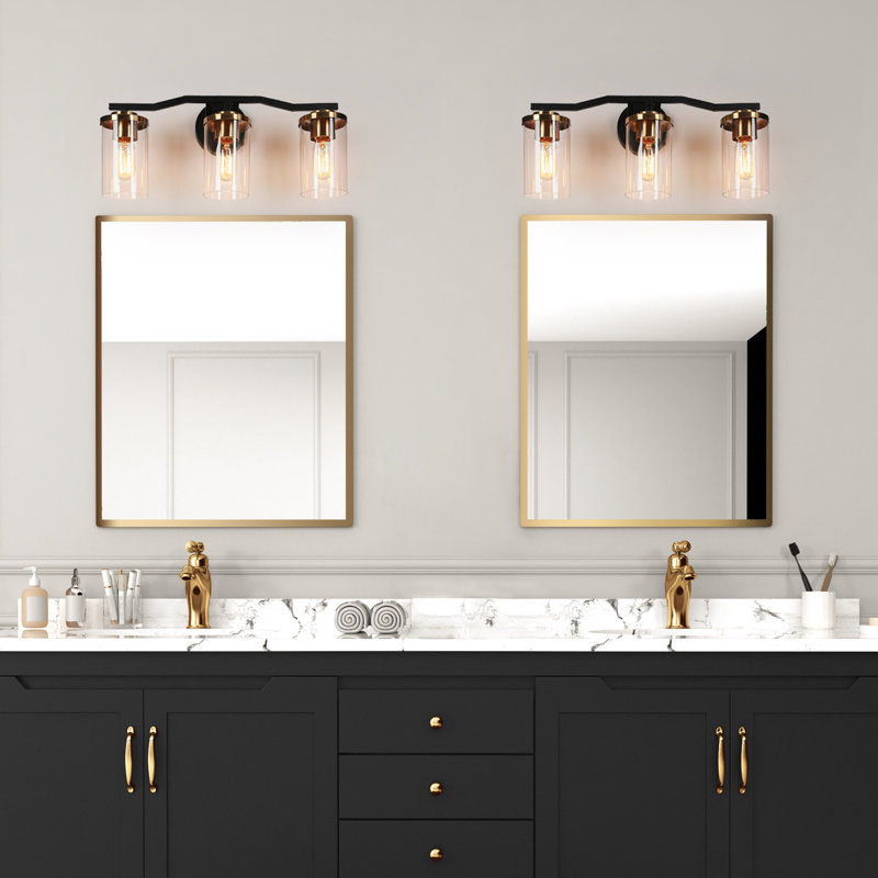 Sasakwa 3-light Dimmable Black Vanity Light