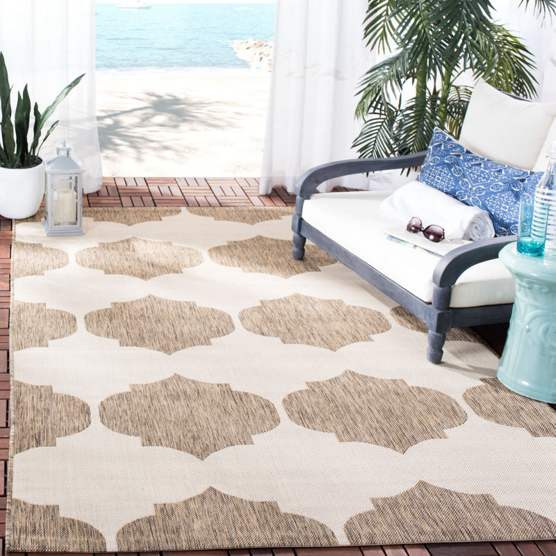 Herefordshire Performance Geometric Indoor/Outdoor Area Rug, Rectangle 9' x 12'