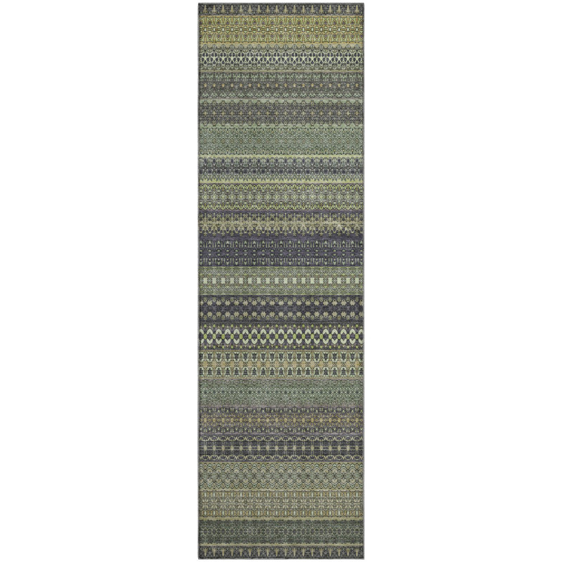 Premium Machine Washable Cerrito AMF527 Sage, Runner 2'3" x 7'6"