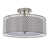 Satin Nickel/White Fabric/Frosted Glass selected