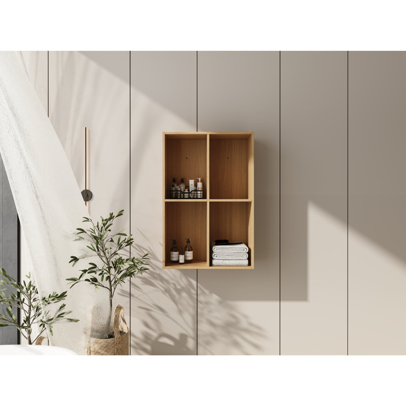 Wall Mounted Storage cabinet with open shelves
