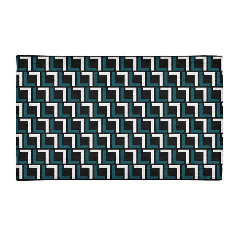 Geometric Indoor Rug, Rectangle 2' x 3'