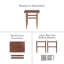 Table de bout en bois Entwine