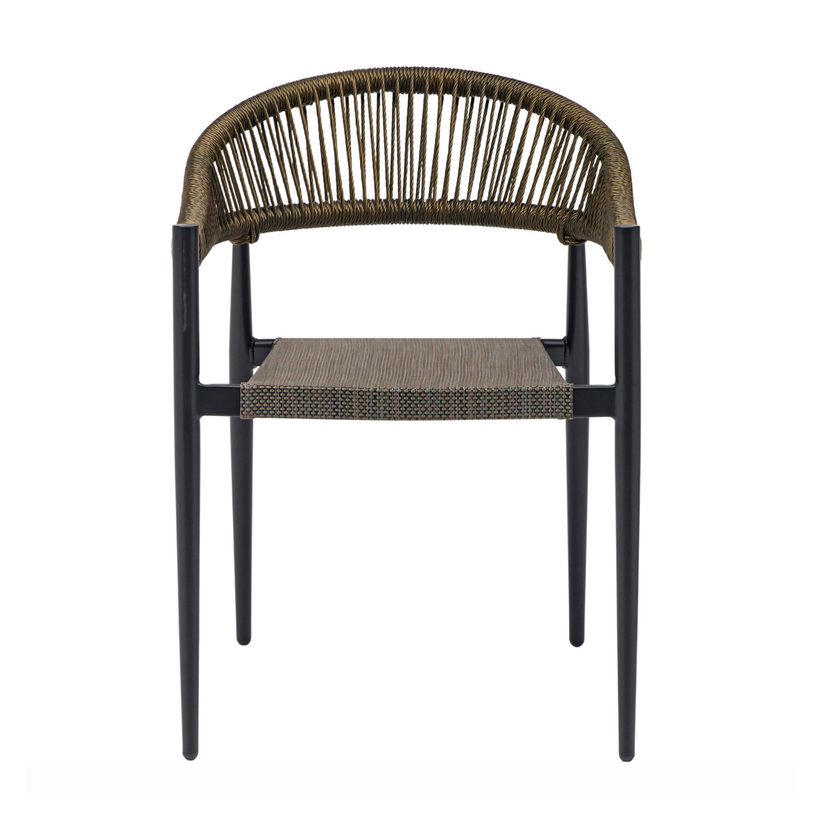 Soto Stacking Armchair - Set Of 2, Brown/Black