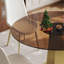 Table de salle à manger ronde de 53 pouces de luxe avec plateau en verre fumé, table de cuisine moderne pour 4 à 8 personnes, base en acier inoxydable doré et assemblage facile, table de petit-déjeuner peu encombrante pour les appartements