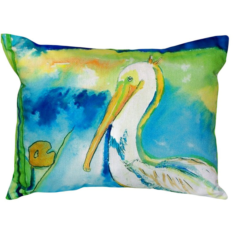 Pelican Outdoor Reversible Throw Pillow