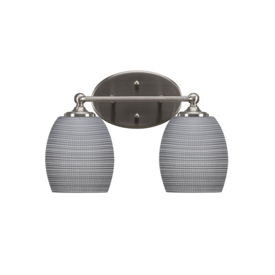 Aitkens Light Bath Bar Shown With 5" Gray Matrix Glass