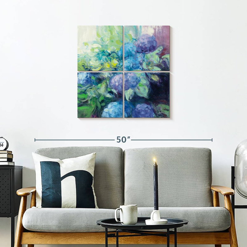 Harnek Bright Hydrangea III, 26" H x 26" W