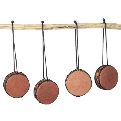 Ornement figurine suspendue en cuir tambour bass
