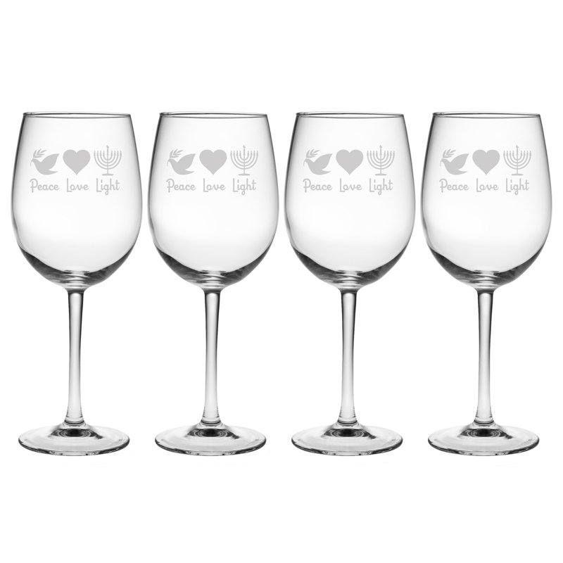 Verre à vin rouge 19 oz. paix love light