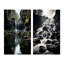 «Grey Green Waterfall Cascading Reflections», 2 pièces-1433701160-1433701158