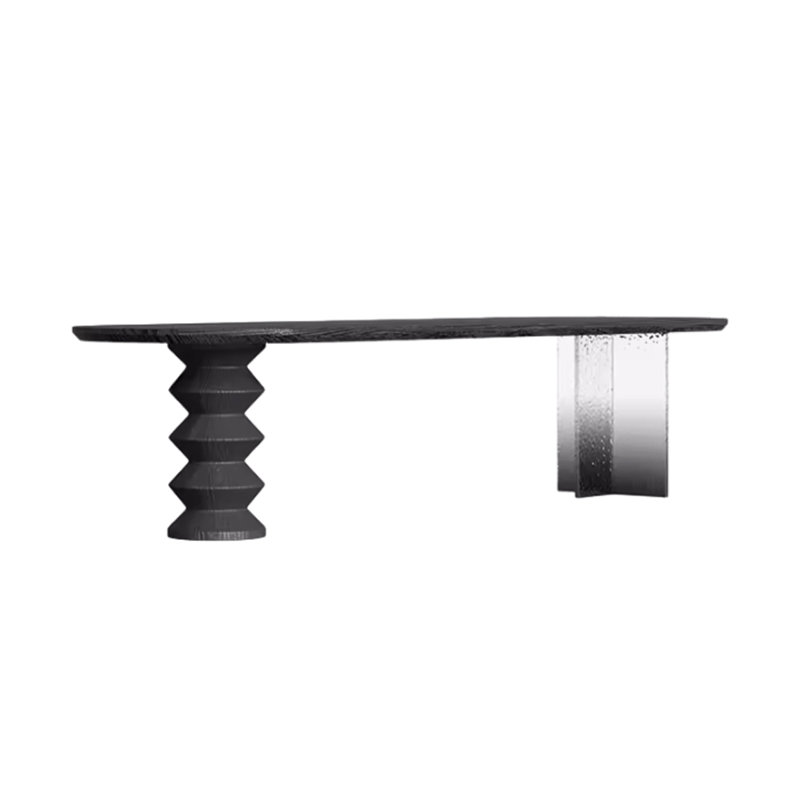 Oval Dining Table, 31.49" W x 78.74" L
