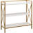 Leick Home Claudette Mixed Metal And Wood Bookshelf - Compact Storage Solution With Adjustable Shelf And Elegant Design