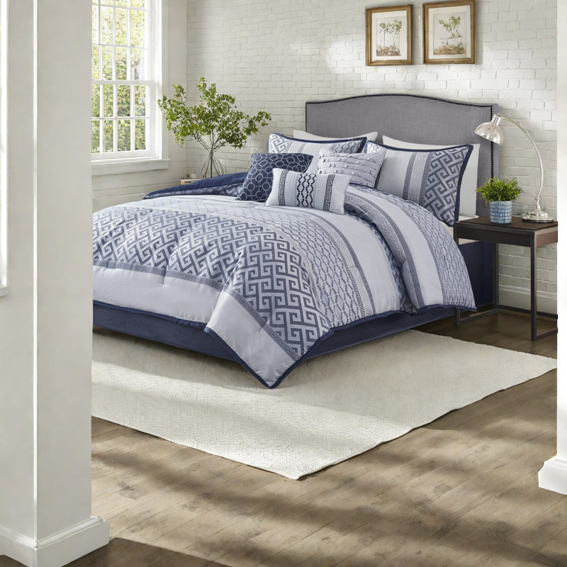 Ensembles de literie de luxe, grand lit en jacquard de polyester